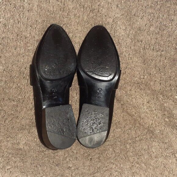 3.1 PHILLIP LIM -Black Leather/Oiled Suede-Slip-On Loafers-Sz 37.5-Excellent - Picture 7 of 7